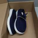 betyswear Womens Loafers Women Shoes Casual Slip-On Canvas Shoes Breathable Lightweight Boat Shoes for Women(24002-navy-8