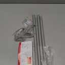 Silver Curtain Rod 84 inch, Heavy Duty Curtain Rods for Windows Adjustable, 1 inch Metal Drapery Rods with End Cap Finials, Modern Drapery Rods for Sliding Door, Bedroom, Living Room