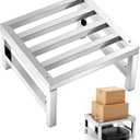 MorningRo 1 Pack Dunnage Rack 13.8" Long x 13.8" Wide, 7.9" Height Stainless Steel Dunnage Rack 700+ Pound Capacity Storage Commercial Food Service Storage in Restaurant Kitchens Shop