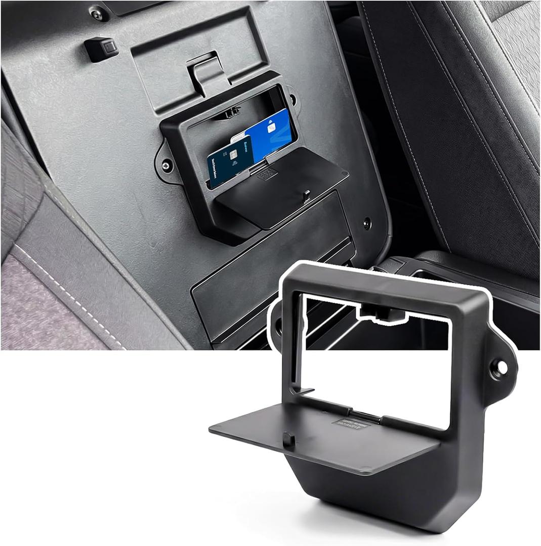 4 x Center Console Hidden Organizer Compatible with 2019-2026 Chevy Silverado/GMC Sierra 1500, 2020-2026 Silverado/Sierra 2500HD 3500HD Accessories, Armrest Secret Compartment Tray Fit Jump Seat