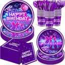 168Pcs Kpop Birthday Decorations K Pop Party Plates Napkins Cups Knives Forks Spoons, Kpop Party Decorations, Serve 24