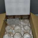 Encheng Glass Jars With Airtight Lids, 16 oz Glass Jars With Leak Proof Rubber Gasket,Wide Mouth Mason Jars With Hinged Lids For Kitchen Canisters,Glass Storage Containers 12 Pack