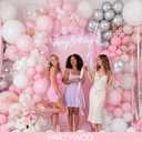 PartyWoo Pink Balloons 140 pcs Different Sizes of 18 12 10 5 Inch Pastel Pink Balloons Arch Kit Garland for Baby Shower Gender Reveal Birthday Bridal Shower Princess Party Decorations Pink-Q05
