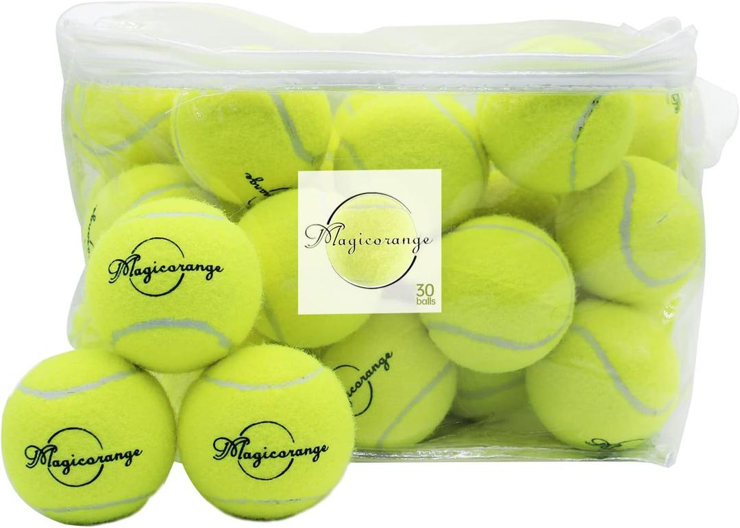 Magicorange Tennis Balls, 30 Pack Advanced Training Tennis Balls Practice Ball, Pet Dog Playing Balls,Good for Beginner Training Ball, 2.58inch