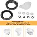 34117 Waste Ball Kit Fit for Thetford Style II Style Lite Style Plus Toilet Replace 42050 42072