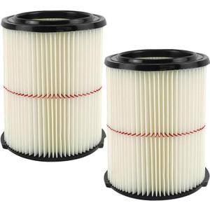 Replacement Vacuum Filter for Craftsman CMXZVBE38754-2PCS Red Stripe General Purpose Vac Filter for Craftsman Shop Vac 5 to 20 Gallon9-38754