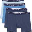 Nautica mens 2 Pack Heather Stretch Boxer Briefs, L