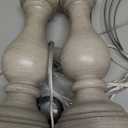 Seealle Farmhouse Table Lamps Set of 2 - Rustic Bedroom Lamps for Living Room, 22" Boho Bedside Lamp for Night Stands End Table Office Desk Lamp Nightstand Clearance Decorating with Linen Shades