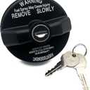 Locking Gas Cap, Lock Fuel Cap Replace 05278655AB, 5278655AB Chrysler Dodge Jeep Ram - Challenger Grand Caravan 1500, Cherokee Wrangler JK TJ Liberty Compass Patriot, black