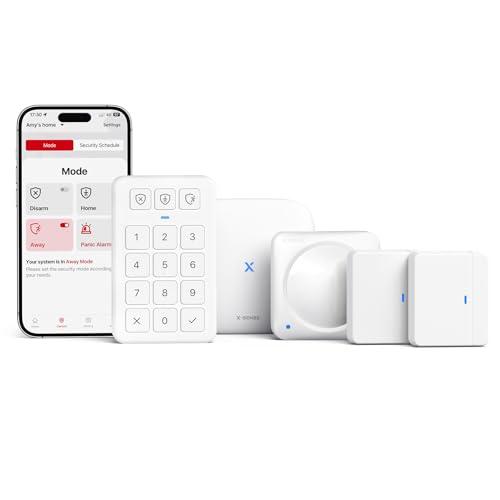 X-Sense Smart Home Security System, Wireless Security System 5-Piece Set, Supports Mobile App Alerts, Compatible with Alexa, Includes 1 Base Station, 2 Door Sensors, 1 Motion Sensor, 1 Keypad, AS05