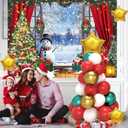 Christmas Window Photography Backdrop 8x6FT Wooden Window Snow Scene Xmas Tree Winter Wonderland Background Winter Christmas Party Decorations Supplies Photo Props