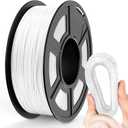 TECBEARS TPU Filament 1.75mm, 95A 3D Printer Filament, Flexible TPU Filament for Fast Printing, Dimensional Accuracy +/- 0.03mm, Fit Most FDM 3D Printers, White 1KG