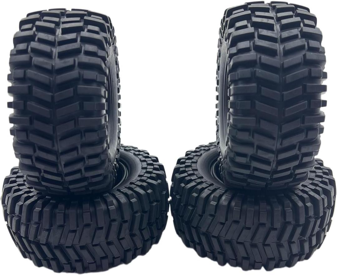 2.2 Crawler Tires with Foam Inserts for TRX4 Axial SCX10 III/II Wraith Redcat Gen 8 Vanquish VS4-10/H10/F10 RC4WD HPI 1/10 RC Rock Crawlers Trail Trucks RC Climbing Tyres, Soft & High Traction
