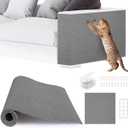2pack Cat Scratch Couch Furniture and Wall Protector | Adhesive Cat Scratch Pad for Covering Cat Tower, DIY Climbing Cat Scratcher Couch Protector from Cat Claws Scratching (Light Gray)