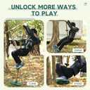 Climbing Rope with Platforms and Disc Swing Seat Set Playground Accessories Including Bonus Hanging Strap & Carabiner Tree Swing for Kids Rope Swings for Tree