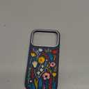 OtterBox iPhone 17 Pro Max Symmetry Series Cactus Leather Embroidery Case - Enchanted Garden - Blue - Textured, Embroidered Floral Artistic iPhone Case