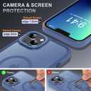 Thomo Strong Magnetic for iPhone 13 Case & iPhone 14 Case [Compatible with Magsafe] Translucent Matte Slim Shockproof Women Girl Anti-Fingerprint Protective Case for iPhone 14/13 6.1", Light Blue