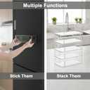 MGY 4Pack Clear Magnetic Baby Bottle Organizer for Refrigerator, Space-Saving Storage for Baby Bottles,Bottle Organizer for kitchen