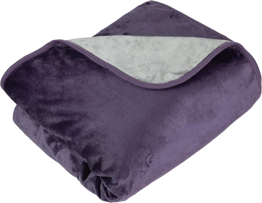 Lavish Home Waterproof Blanket - 80x80 King-Size Blanket for Kids, Pets, and Outdoors - Throw for Bed, Couch, Chair and Car (Purple)
