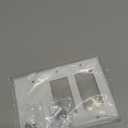 Kingdder 1 Pcs 3-gang 1-blank Wall Plate Standard Size Stainless Steel White Light Switch Plate Gloss Finish Size 3-gang 4.50" x 6.38" Corrosion-resistant Gfci Outlet Receptacle (2-decorator/1-blank)