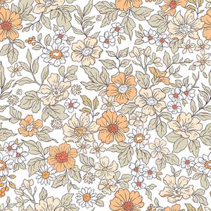 VEELIKE Peach Floral Wallpaper Peel and Stick Vintage Ditsy Daisy Peel and Stick Wallpaper for Bedroom Nursery 17.7''x118'' Removable Wallpaper Floral Contact Paper for Cabinets Drawers Walls (17.7" x 118")