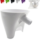 Flour Funnel for Stand Mixer, Easy-Pour No-Mess Attachment, Anti-Splash Baking Accessory, Fits Tilt-Head 4.5–5 Qt (KSM150 Series), Dishwasher-Safe (White)