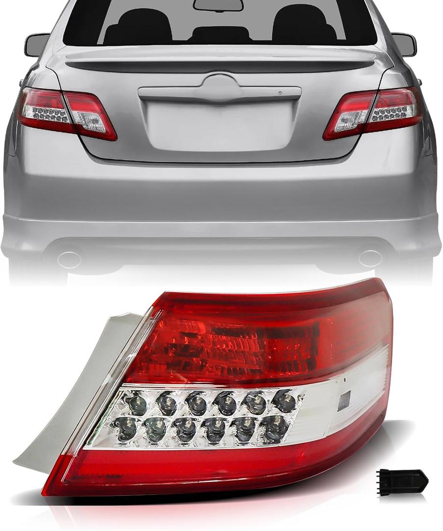 WFLNHB Right Side Outer Tail Light Assembly Replacement for Toyota Camry 2010-2011 Passenger Side Rear Brake Lamp 8155006340 TO2805106