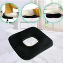 AOSSA Bed Sore Cushions for Butt Positioning Pillow, Pressure Ulcer Cushion, Donut Pressure Relief Pillow for Sleeping Position Wedge After Surgery Turning Back Body Leg Support Medical Seat Cushion, Black 