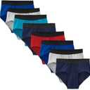 Fruit of the Loom Men's Cotton Briefs, Tag Free & Moisture Wicking, Assorted Color Multipacks (XX-Large Big, Big Man - 6 Pack - Assorted)