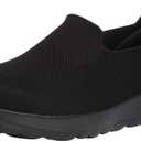 Skechers womens Walking Sneaker, Black, 11 Wide US