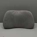 1P Lumbar Support Pillow,15.5x8.7 Memory Foam,Superfiber Suede,Drive car Back Pillows,seat,Office,Rest,Improve Posture(Grey)