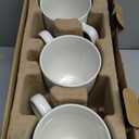 DOWAN Coffee Mugs, White Coffee Mugs Set of 6, 16 oz Ceramic Coffee Cups with Large Handles for Men Women, Porcelain Big Mug for Tea Latte, Mug Gifts for Home Office Party