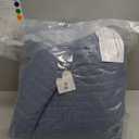 EVERGRACEHOME 100% Cotton Modern Lines Quilt Set King Size, Pre-Washed Soft Striped Coverlet Bedspread, 3 Piece Lightweight Bedding Set for All Season, with 2 Pillow Shams, Midnight Blue