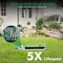 RESTMO Heavy Duty Oscillating Sprinkler with Stable Metal Base, 18 Durable Nozzles, Adjustable Flow & Width & Coverage, Lawn Sprinkler & Garden Sprinkler for Large Yard Irrigation