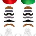 Halloween Super Brothers Costume Cartoon Anime Cosplay Prop Hat With Mustaches Gloves For Adult