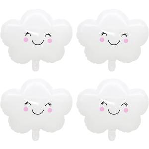 Cloud Balloons 4 Pieces 19 Inch White Cloud Balloons for Birthday Party Baby Shower Decoration