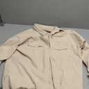 Runcati Mens Corduroy Button Down Jacket Casual Long Sleeve Shirts Ribbed Lightweight Shacket Jacket with Flap Pocket Beige, XXL