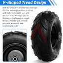 Mini Bike Wheels and Tires 145x70-6 V-Tread Rear Wheel Assembly Kit, Go Kart Mini Bike ATV Tires, CT100