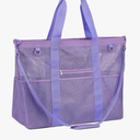 Mesh Beach Bag, Large Beach Tote with Zipper Pocket for Family Pool Bag for Toys & Vacation Essentials
