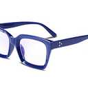 FEISEDY Retro Square Blue Light Blocking Reading Glasses Anti Glare Digital Eyestrain Reader B2479 (Blue, 2.50x)