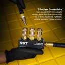 SST - Air Manifold - 1/2" NPT Inlet and 1/4" NPT Outlet - Multi-Port Function - Air Compressor Fittings - (3 Position)