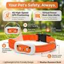 Smart Dog GPS Tracker,Live Pet Tracker with Virtual Fence Dog Collar with App,Smart Alerts,Collar-Compatible,4G Built-in SIM,iOS & Android