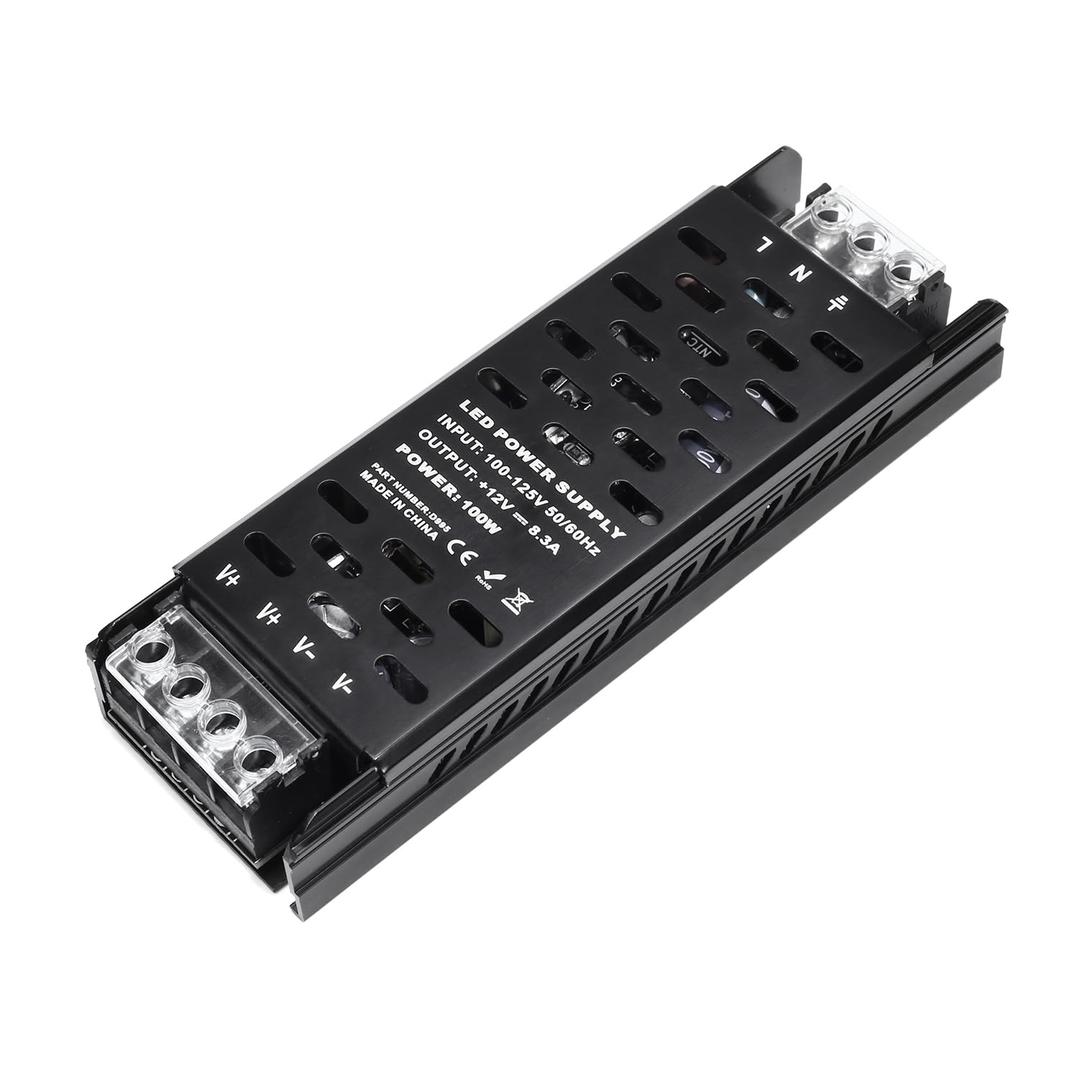 12V 100W Power Supply 100V-125V AC to 12V DC Converter,Quiet and Small LED Driver, Transformer Low Voltage Output for Strip Light,Lamp,Radio