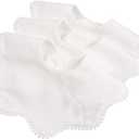 Bamery Baby Bandana Bibs White Cotton Drool Bibs for Drooling and Teething Absorbent for Boy Girl