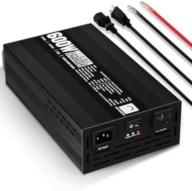 ECO-WORTHY 600W Inverter Charger, 600W Pure Sine Wave Inverter & 30A LiFePO4 Battery Charger with 20ms UPS, DC 12V to AC 110V, Output Surge 1200W, for RV Lithium Batteries Roadtrip Essentials