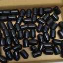 Screw Thread Protectors 60PCS 3/8" Black Rubber Thread Protection Cap Round Dust Protective Cover for 3/8 Inch Screws and Bolts Rubber End Cap