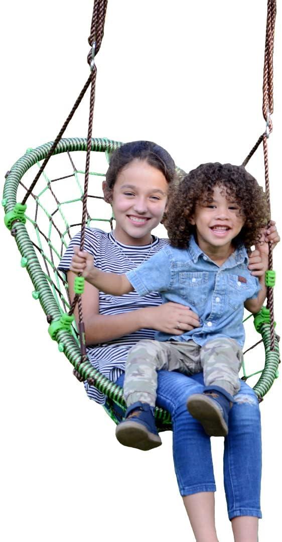 Swurfer Tree Swing Swing Chair, Outdoor Swings for Kids, Tree Swings for Kids and Adults Outdoor, Weather Resistant, Heavy Duty Metal Frame Multi-Position, Ages 4 and Up, Holds up to 200lbs
