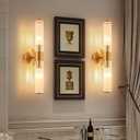 Morauroral Brushed Gold Battery Operated Wall Sconces Set of Two, Rechargeable Wall Sconce with Dimmable Remote Control, 20 Inch Wireless Sconce Wall Light for Bedroom, Living Room (Bulbs Included)