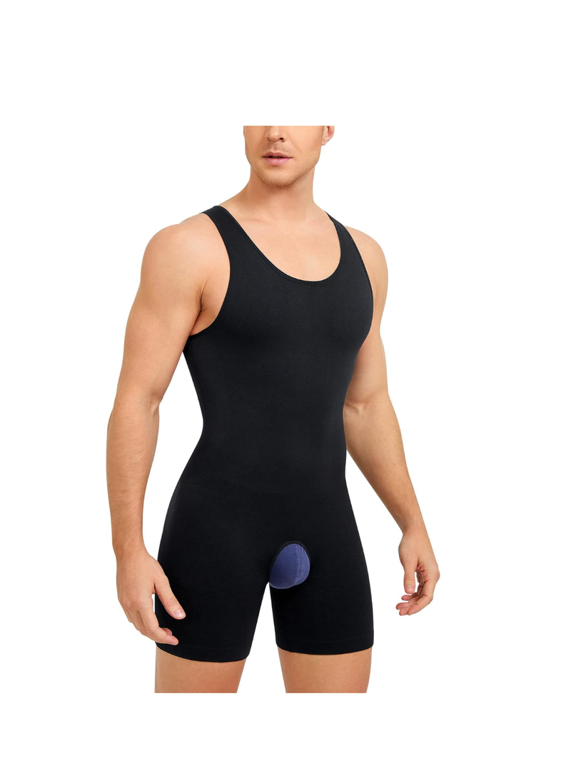 Mens Sleeveless Full Body Shaper Underwear Slimming Compression Bodysuit Shapewear Tummy Control Fajas Para Hombres,XL, 2 XL
