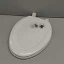 KOHLER Stonewood Quiet-Close, Elongated Toilet Seat Soft Close, Durable Wood, Easy Installation, Universal Fit, Home Essentials, White Finish, K-20466-0